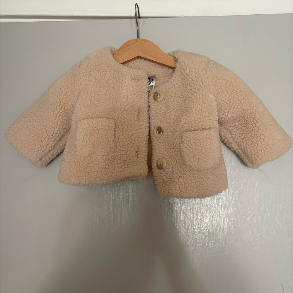 Hanna Andersson Cream baby fleece Jacket